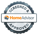 Seal saying Screened & Approved from HomeAdvisor